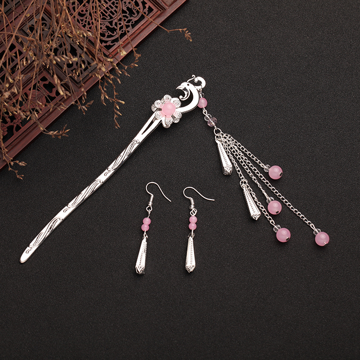 鳳凰盤發(fā)發(fā)釵步搖，精致唯美古風(fēng)頭飾