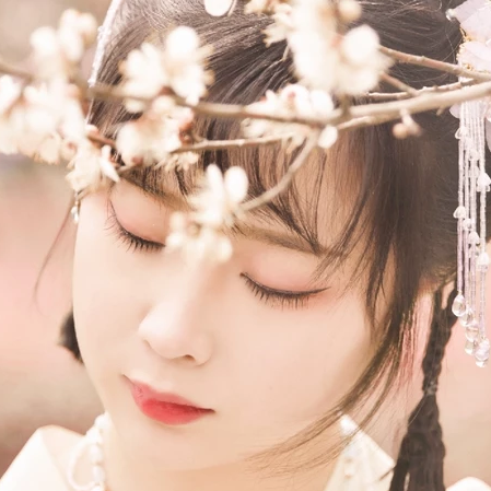 清新梅花仙子女生頭像，唯美古風真人頭像