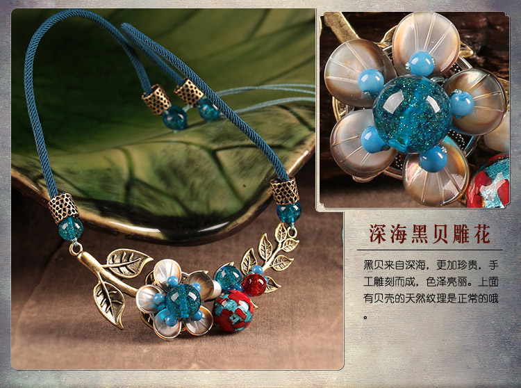 時尚樹葉鎖骨鏈，古風晴香漫項鏈首飾