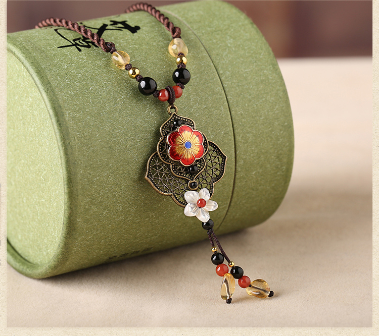 古典之美婭敘項鏈，古色古香民族風項鏈首飾