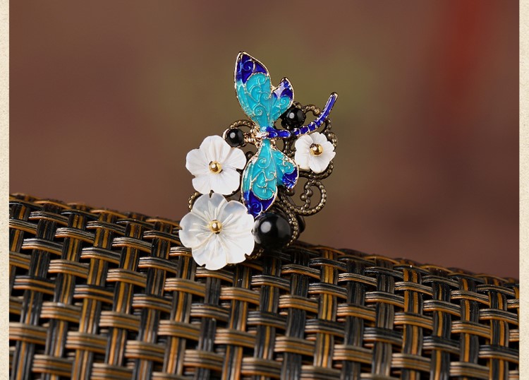 古典蜻蜓別致戒指，康橋藍灣戒指首飾