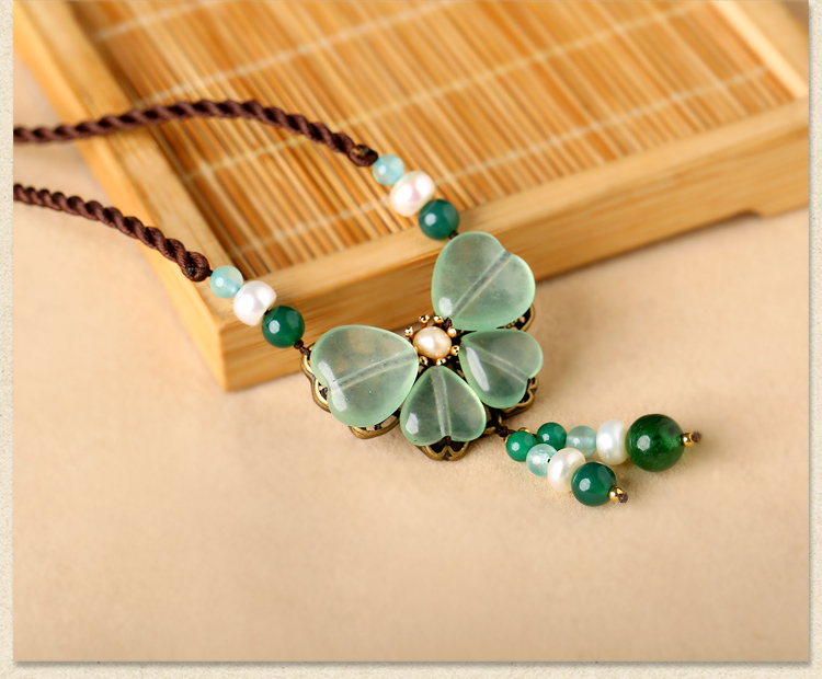 好久不見項(xiàng)鏈，清新靈動淡綠項(xiàng)鏈圖片