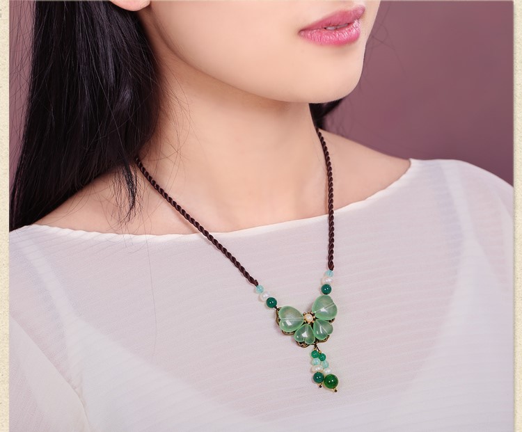 好久不見項(xiàng)鏈，清新靈動淡綠項(xiàng)鏈圖片