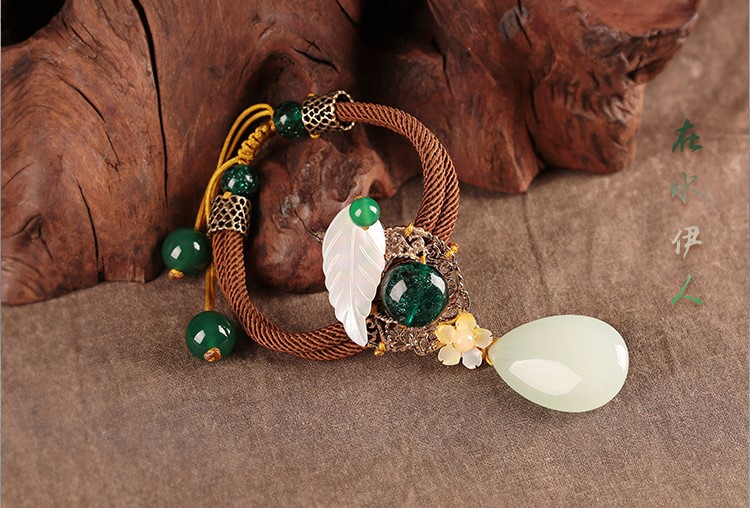 典雅別致手鏈，樹葉吊墜手鏈飾品