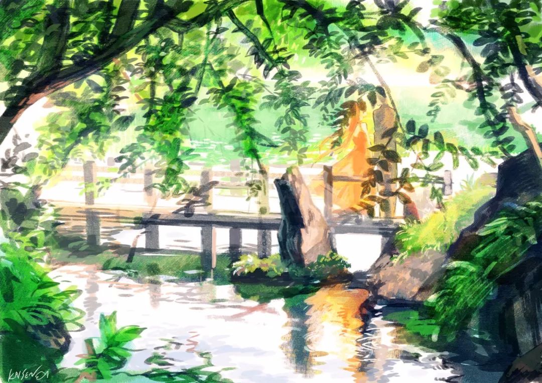 超唯美優(yōu)雅插畫(huà)，清新亮麗的手繪插畫(huà)