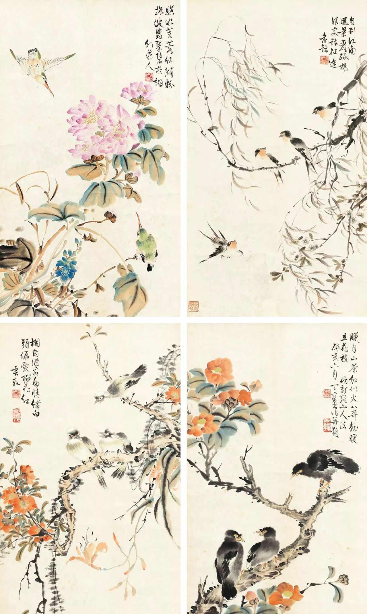 唯美精致的國(guó)畫：丁寶書花鳥作品欣賞