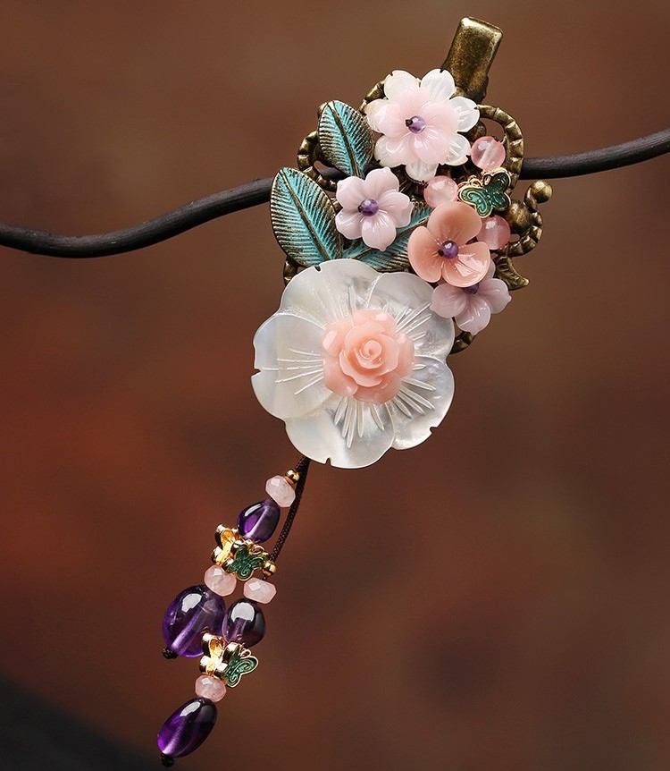 復(fù)古亦蝶花發(fā)夾夾，小清新氣質(zhì)淑女頭飾