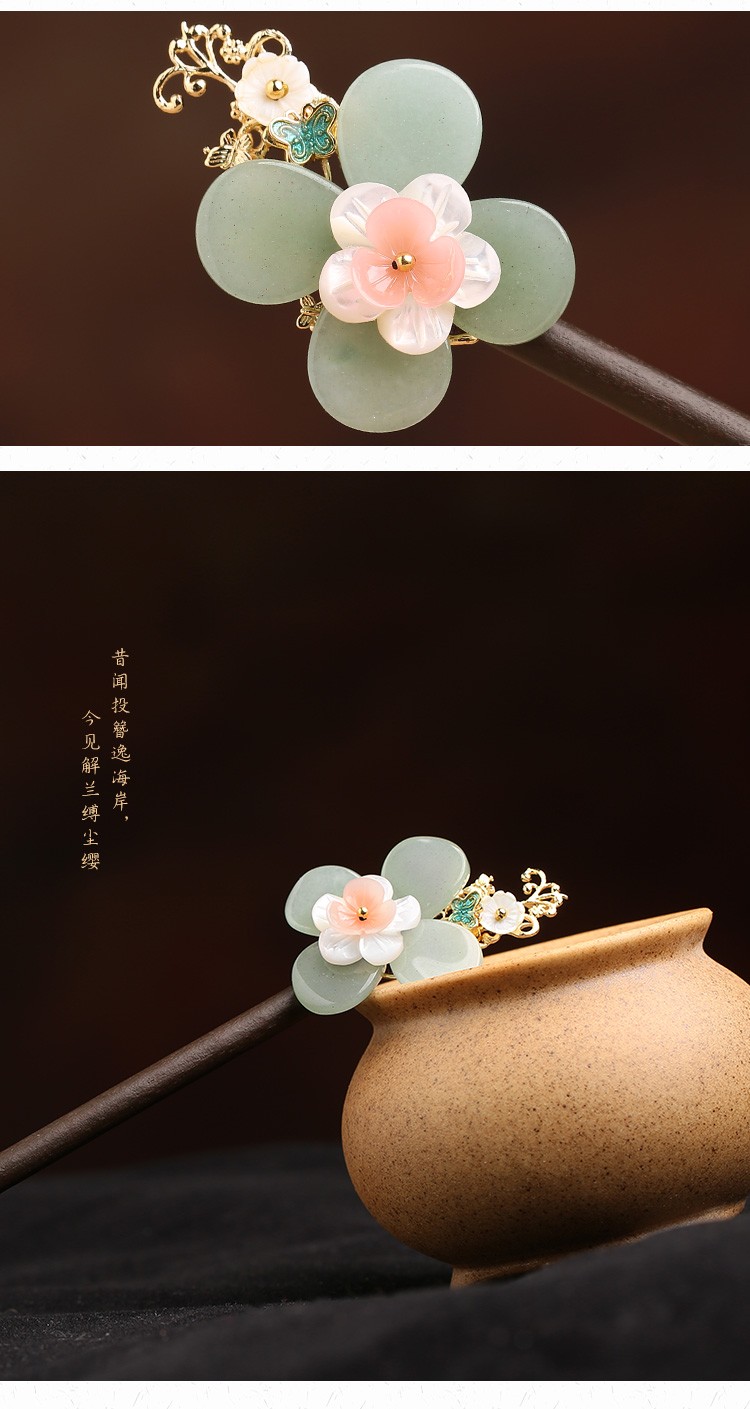 綰如兮發(fā)簪宮廷步搖，古典氣質(zhì)簪子頭飾