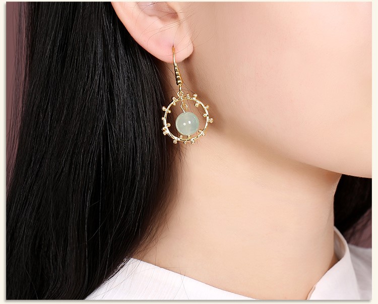 冷淡風(fēng)森系少女耳環(huán)，超仙氣質(zhì)圈圈耳環(huán)首飾