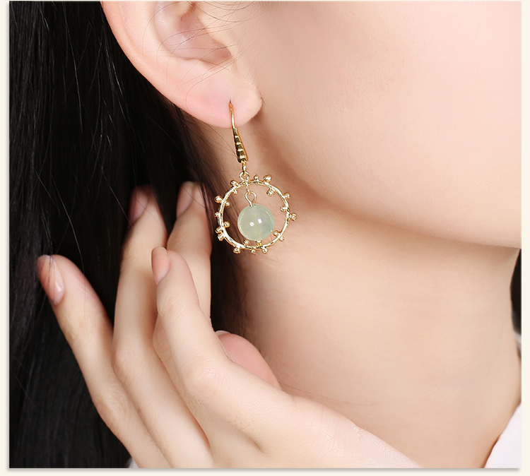 冷淡風(fēng)森系少女耳環(huán)，超仙氣質(zhì)圈圈耳環(huán)首飾