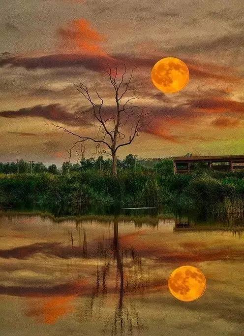 美到骨子里的夕陽風(fēng)景：青山依舊在，幾度夕陽