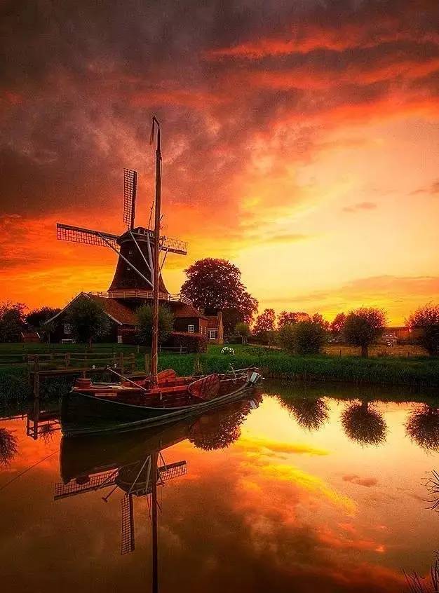 美到骨子里的夕陽風(fēng)景：青山依舊在，幾度夕陽