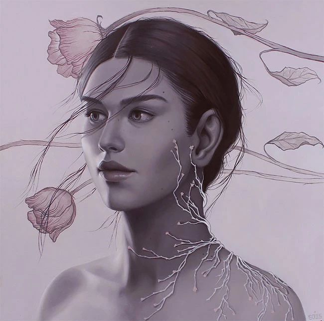 肖像插畫(huà)遇上植物花卉，碰撞出不一樣的火花！