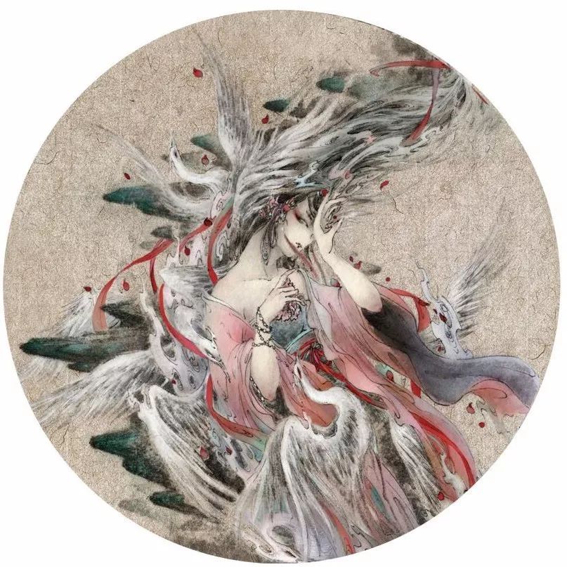 古典唯美插畫：杉澤的匠心啟航閱讀水墨百鬼圖插畫