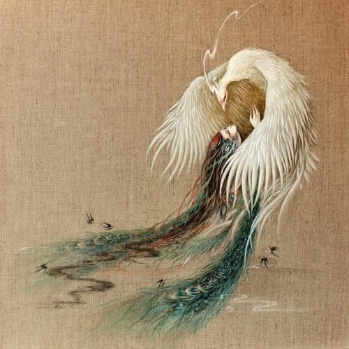 古典唯美插畫：杉澤的匠心啟航閱讀水墨百鬼圖插畫