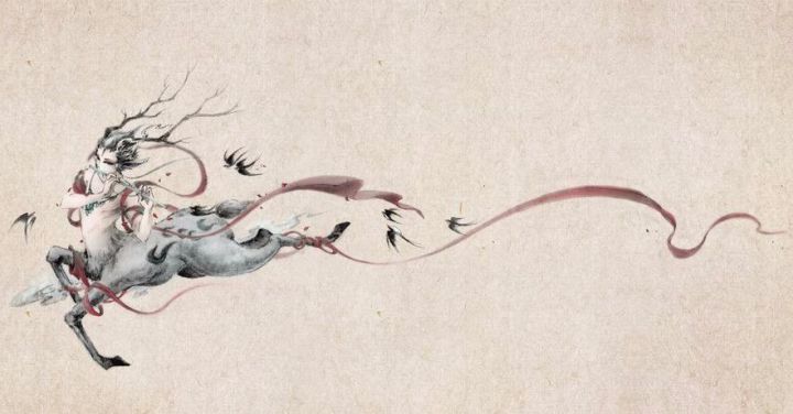 古典唯美插畫：杉澤的匠心啟航閱讀水墨百鬼圖插畫