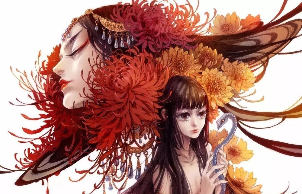 風(fēng)格唯美獨特的插畫：浮生如夢