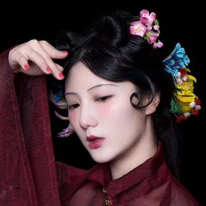 典雅梅花女生頭像，唯美古風真人頭像