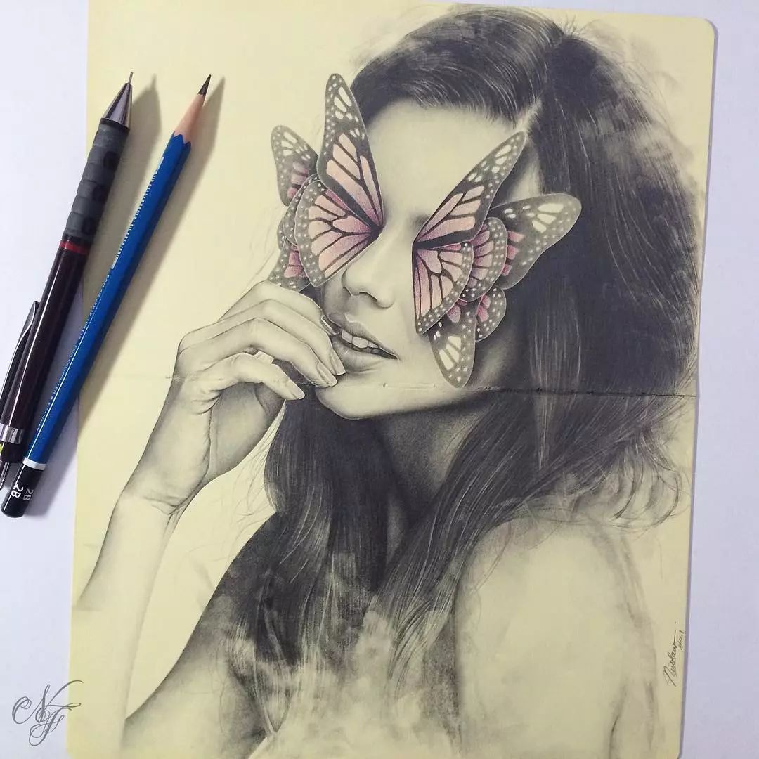 一組令人驚嘆的精致細膩手繪插畫