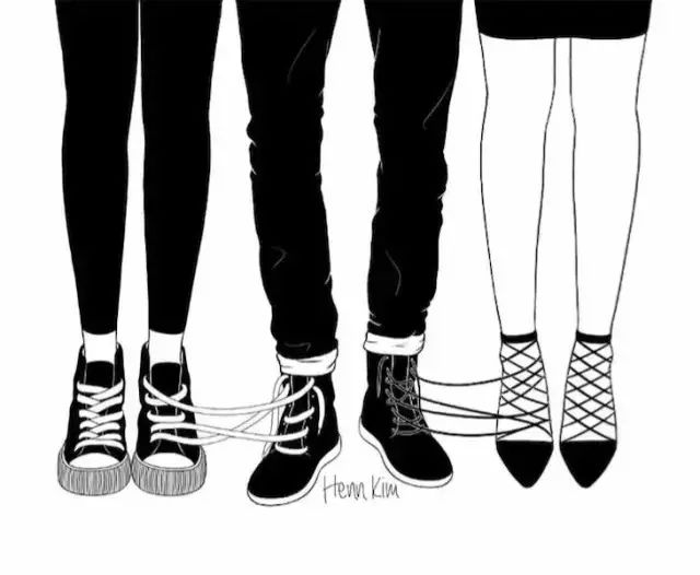 一組扎心黑色治愈系漫畫，看哭了的黑白插畫