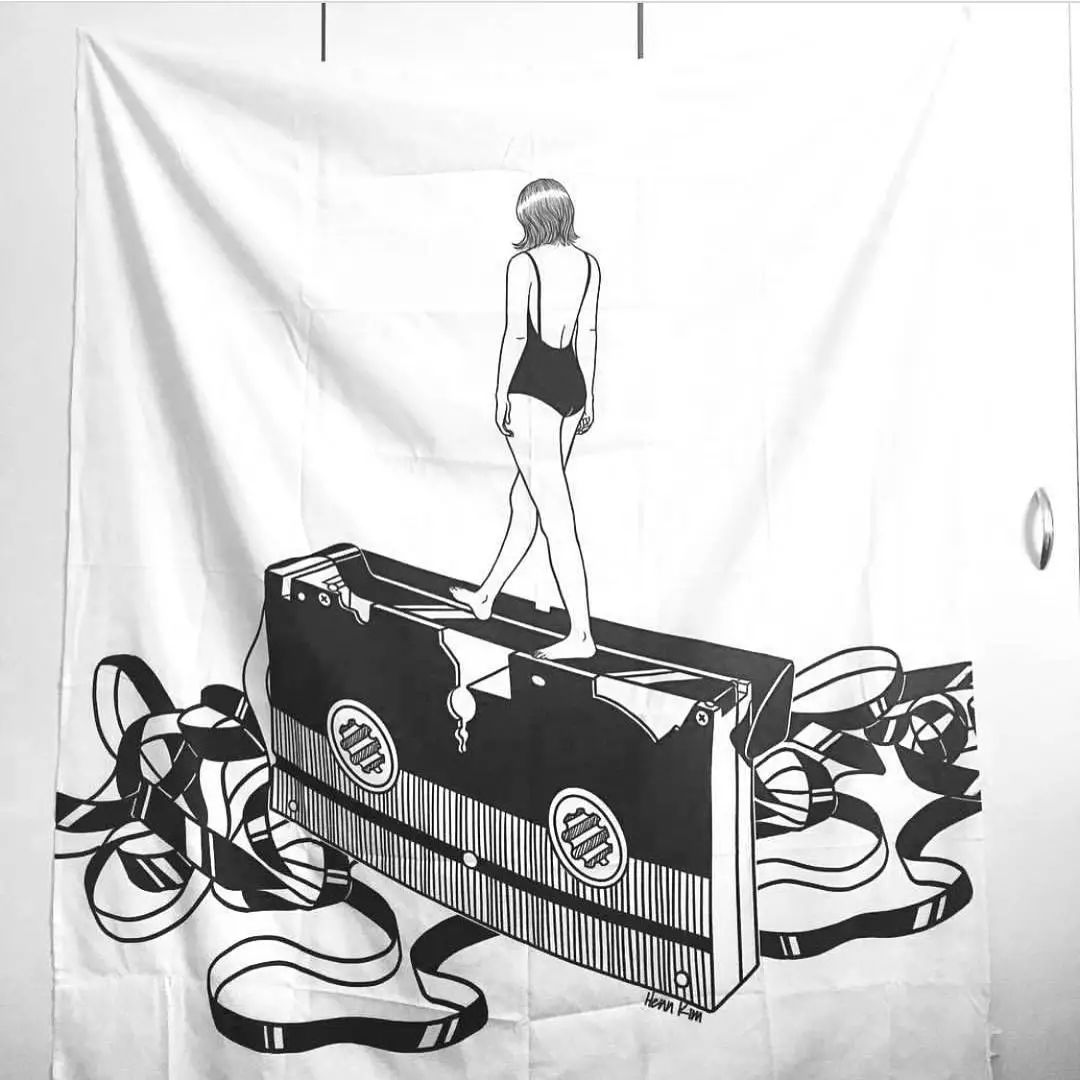 一組扎心黑色治愈系漫畫，看哭了的黑白插畫