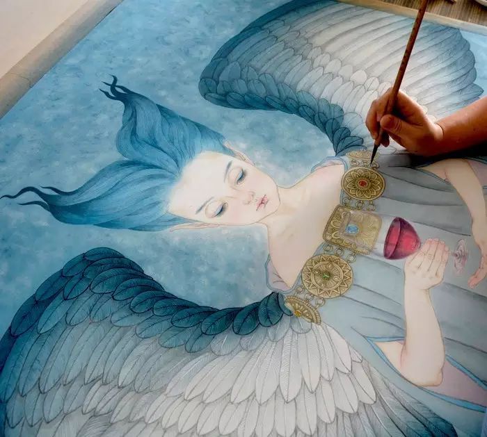 古風詩意手繪插畫：一場風花雪月任飄搖美！