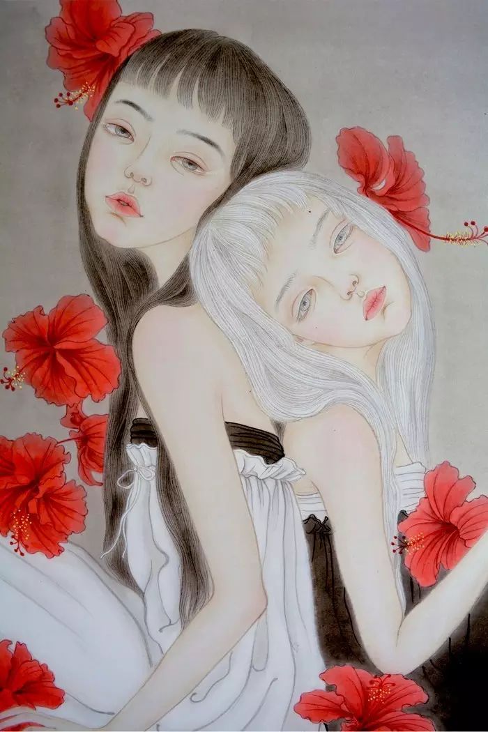 古風(fēng)詩意手繪插畫：一場風(fēng)花雪月任飄搖美！