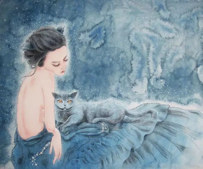 古風(fēng)詩(shī)意手繪插畫(huà)：一場(chǎng)風(fēng)花雪月任飄搖美！