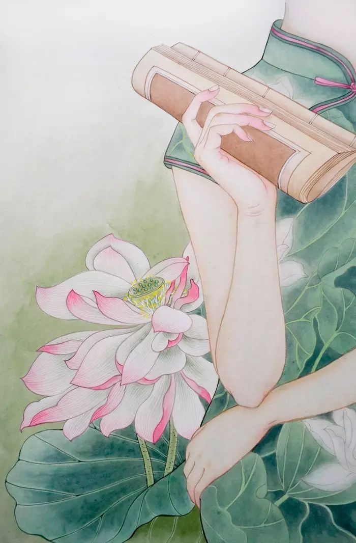 古風(fēng)詩(shī)意手繪插畫：一場(chǎng)風(fēng)花雪月任飄搖美！