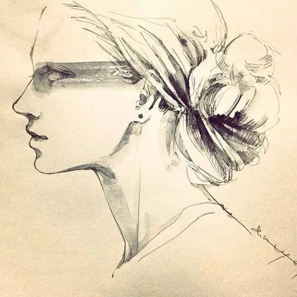 50幅人物速寫手繪插畫：感受時(shí)尚奇妙意境