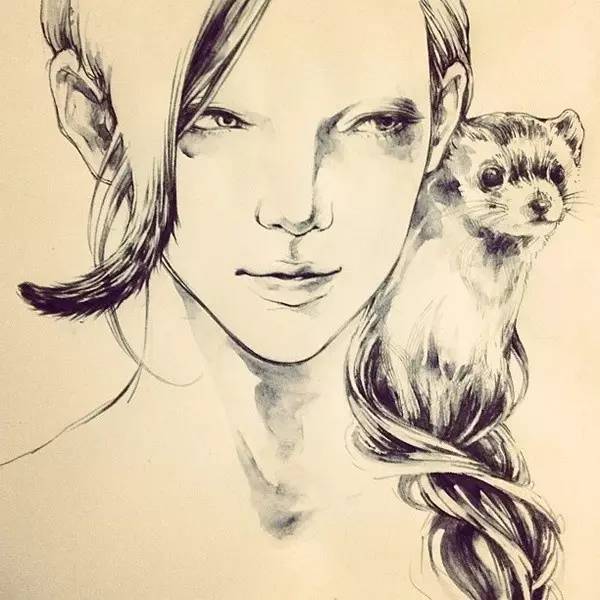 50幅人物速寫手繪插畫：感受時(shí)尚奇妙意境