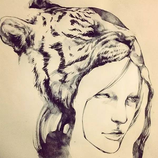 50幅人物速寫手繪插畫：感受時(shí)尚奇妙意境