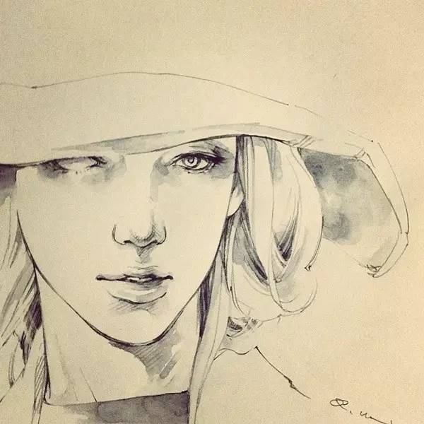 50幅人物速寫手繪插畫：感受時(shí)尚奇妙意境