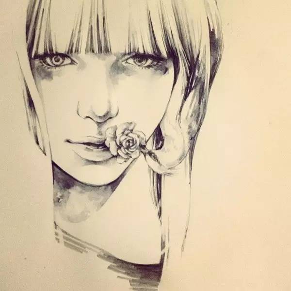 50幅人物速寫手繪插畫：感受時(shí)尚奇妙意境