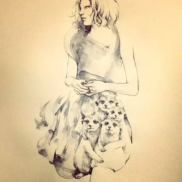 50幅人物速寫手繪插畫：感受時(shí)尚奇妙意境