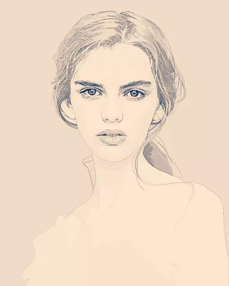 美人與花插畫：用線條淋漓盡致展現(xiàn)女性魅力！