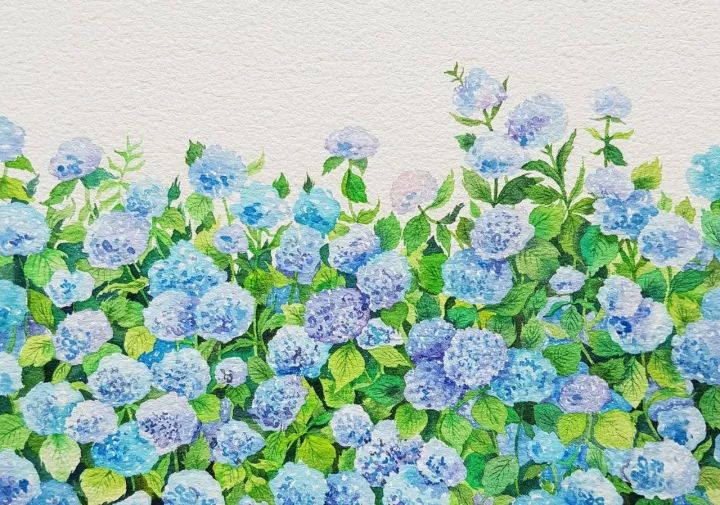 四季水彩花卉插畫，驚艷唯美!