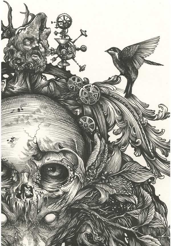 驚嘆的黑白手繪插畫，膩害了!