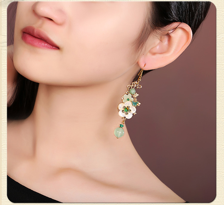 冷淡古風(fēng)耳墜耳環(huán)，小清新花朵耳環(huán)首飾