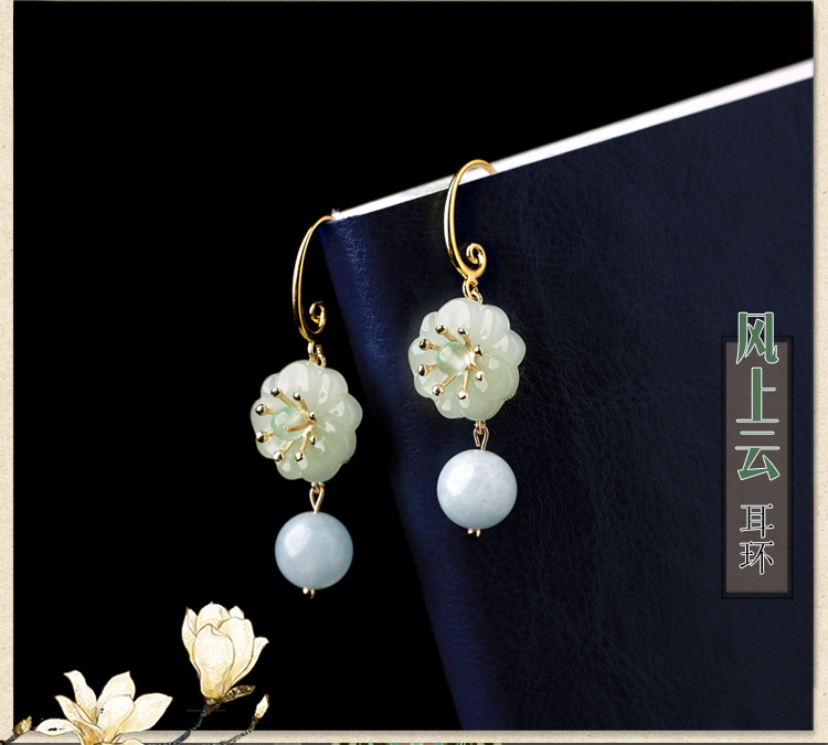 氣質冷淡古風耳環(huán)：風上云耳環(huán)首飾