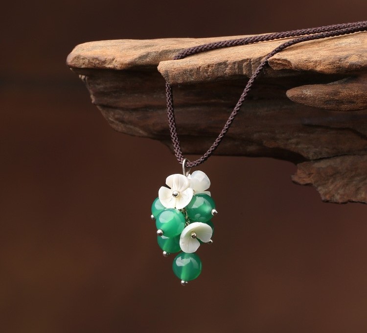 浮嵐暖翠項(xiàng)鏈，復(fù)古森系簡(jiǎn)約首飾