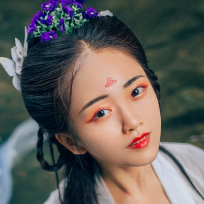 青蓮芙蓉女生頭像，唯美古風(fēng)真人頭像