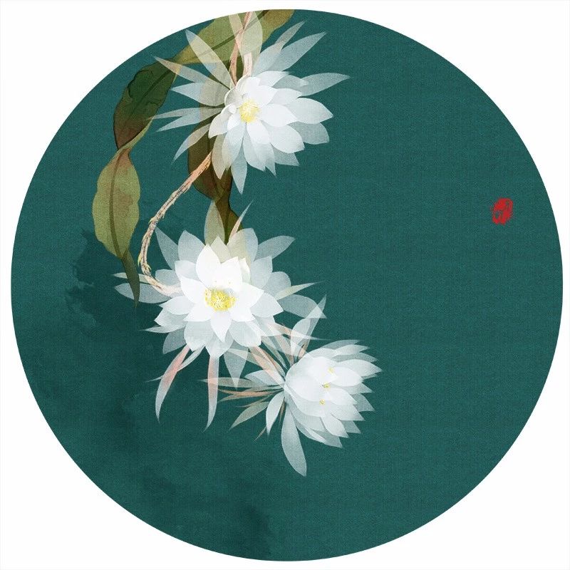 清新古風(fēng)花卉插畫(huà)，清雅如詩(shī)的插畫(huà)圖片