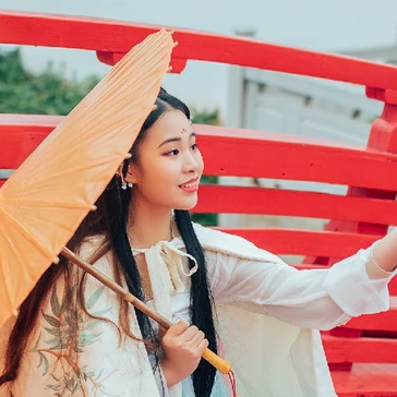 超萌可愛帶團(tuán)扇女生頭像，唯美古風(fēng)真人頭像