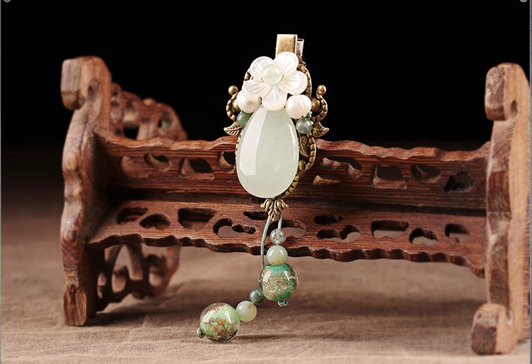 古典簡約小清新發(fā)夾，優(yōu)雅水滴復(fù)古發(fā)飾頭飾