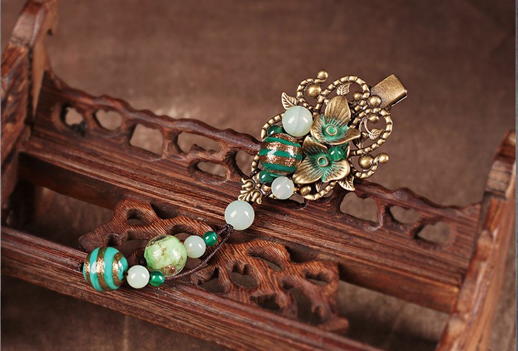 復(fù)古風(fēng)青曼發(fā)夾，優(yōu)雅匠心啟航閱讀發(fā)飾頭飾