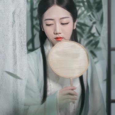 文藝清新碧春女生頭像，唯美古風(fēng)真人頭像