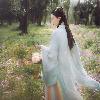 清新花朵帶傘女生頭像，唯美古風(fēng)真人頭像