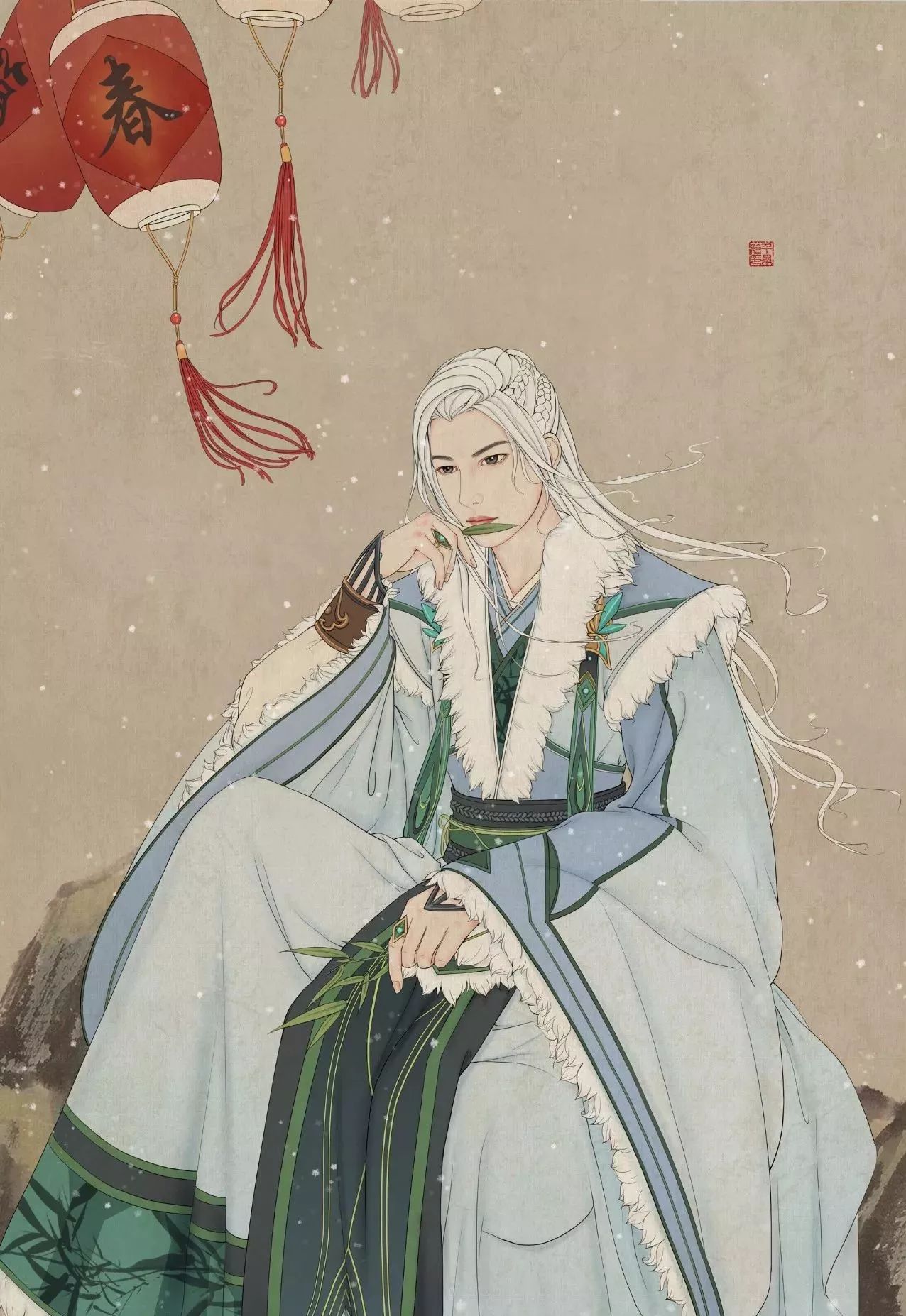 驚艷手繪插畫(huà)：古風(fēng)線條畫(huà)出女子極致的美