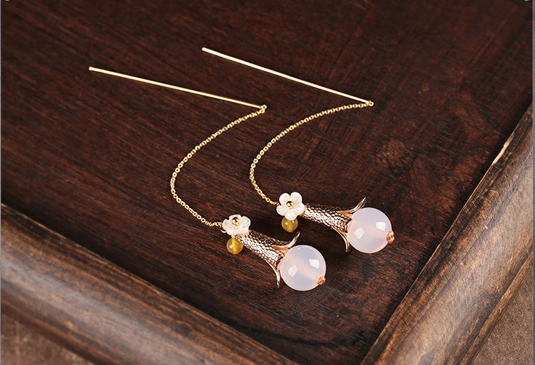 雅露氣質(zhì)耳環(huán)，小清新耳線氣質(zhì)首飾